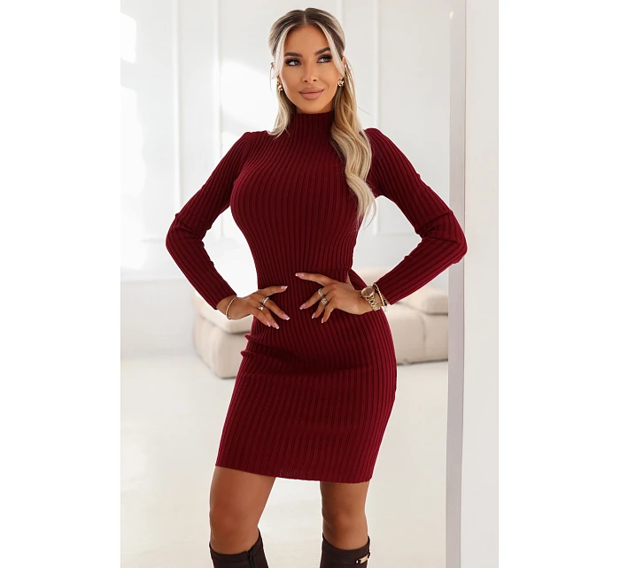 Dámské šaty model 22042925 Bordó - numoco Dámské šaty model 22042925 Bordó - numoco