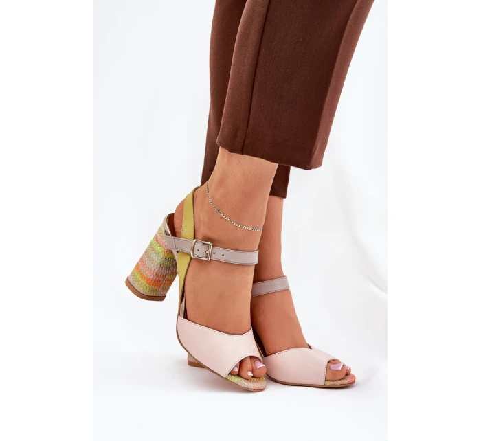 Sandály na podpatku model 211949 Step in style Sandály na podpatku model 211949 Step in style