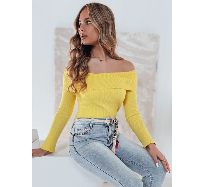 Dámská halenka s odhalenými rameny SHOWIT žlutá FashionStreet MY2425