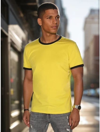 Pánské základní žluté tričko Dstreet model 21988549 - FashionStreet