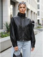 Kurtka damska skórzana oversize czarna model 22084540 - FashionStreet