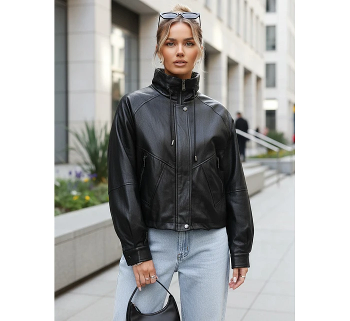 Kurtka damska skórzana oversize czarna model 22084540 - FashionStreet