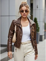 Kurtka damska z brązowa model 22084548 - FashionStreet Kurtka damska z brązowa model 22084548 - FashionStreet