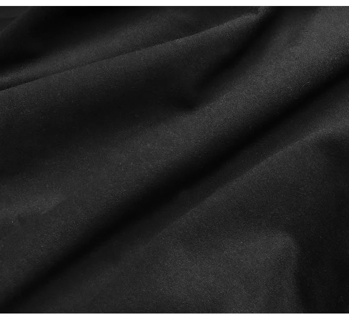 Tenká černá dámská tepláková mikina se stahovacími lemy model 17241226 - J.STYLE