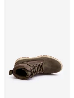 Pánské Trapery Memory Foam Botky Big Star KK174205 Khaki