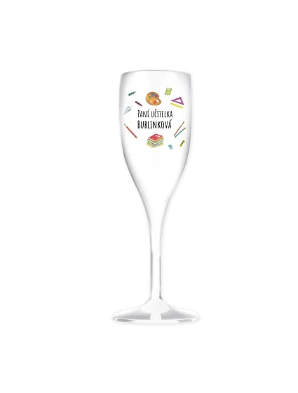 Personalizovaná nerozbitná prosecco sklenice pro paní učitelku/pana učitele (pomůcky) Personalizovaná nerozbitná prosecco sklenice pro paní učitelku/pana učitele (pomůcky)