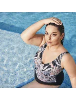 Dámské jednodílné plavky 61 black plus - AVA