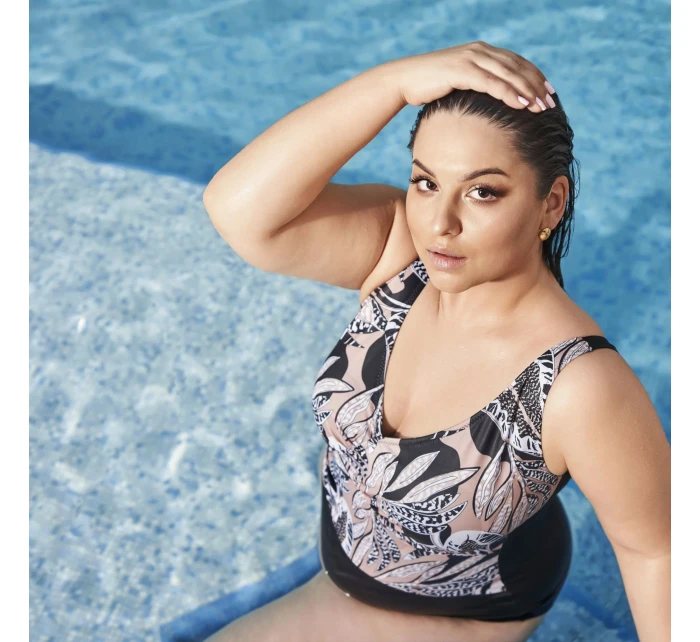 Dámské jednodílné plavky 61 black plus - AVA