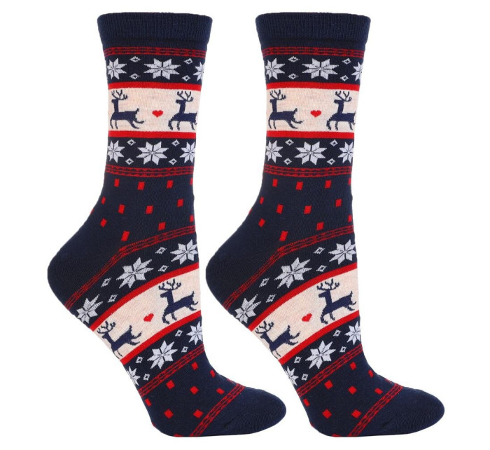 Ponožky Norvegia modré s norským vzorem