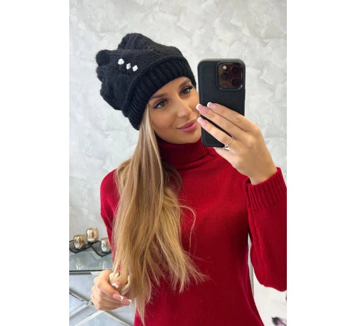 Dámská čepice Larisa K395 černá Dámská čepice Larisa K395 černá