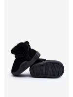 Dětské sněhule na suchý zip černé Unitia Dětské sněhule na suchý zip černé Unitia