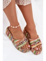 Dámské Pantofle Na Klínu S Pletením A Dekorací Multikolor model 21698886 - Boto Dámské Pantofle Na Klínu S Pletením A Dekorací Multikolor model 21698886 - Boto