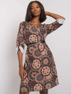 Šaty DHJ SK 12336B.74P hnědá