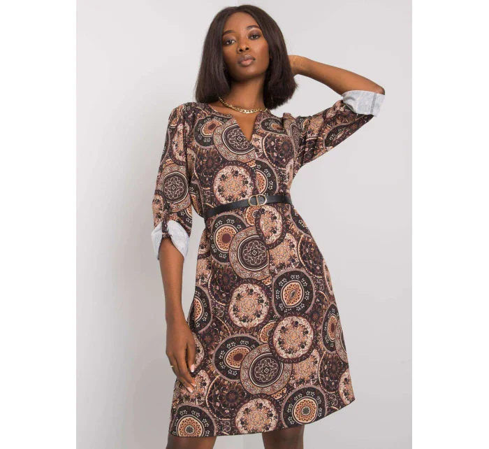 Šaty DHJ SK 12336B.74P hnědá