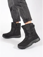 Zajímavé černé dámské  sněhule platforma