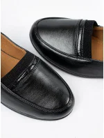 Trendy dámské  polobotky černé na klínku