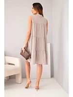 Dámské bavlněné košilové šaty bez rukávů s knoflíky fango Dámské bavlněné košilové šaty bez rukávů s knoflíky fango