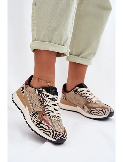 Dámské sportovní tenisky s potiskem Big Star model 22042743 Béžové - Big Star Shoes