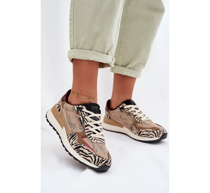 Dámské sportovní tenisky s potiskem Big Star model 22042743 Béžové - Big Star Shoes
