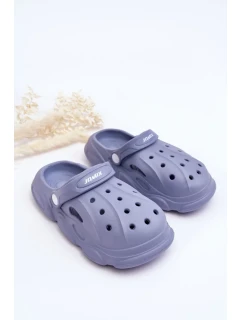 Dětské pěnové pantofle Crocs Modre Cloudy