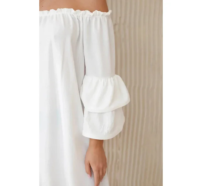 Španělské šaty s volánky 8002 ecru - Kesi