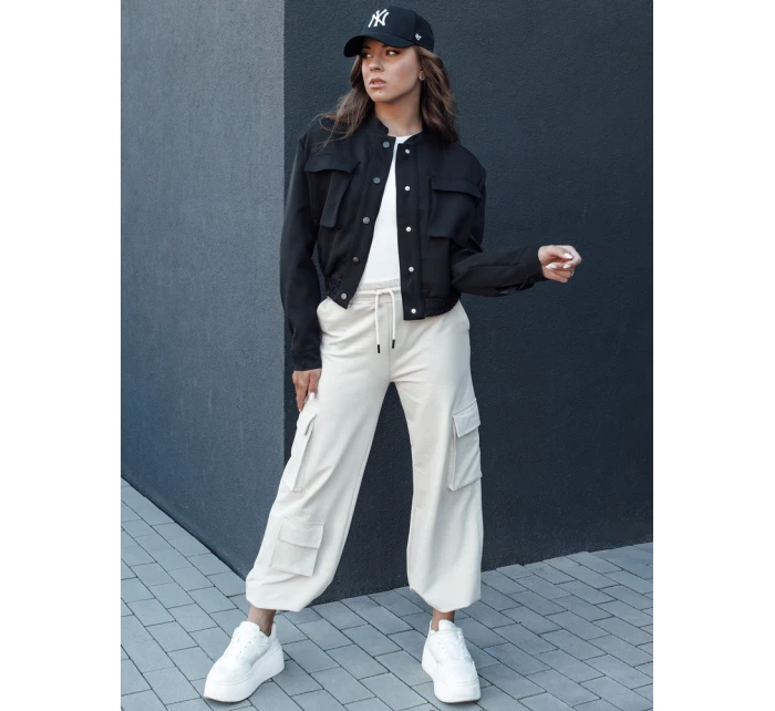 Dámská bunda bomber PRIEV černá FashionStreet TY4307 Dámská bunda bomber PRIEV černá FashionStreet TY4307