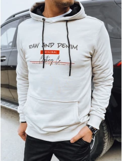 Pánská mikina s potiskem světle šedá model 21976102 - Dstreet