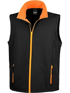 R Pánská 2vrstvá softshell vesta "Printable" 30. black/orange model 22428280 - Result