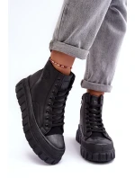 Kožené Boty Na Zip Big Star Černé model 21634271 - Big Star Shoes Kožené Boty Na Zip Big Star Černé model 21634271 - Big Star Shoes