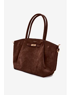 Nellia Shopper Kabelka z imitace semiše Čokoládová