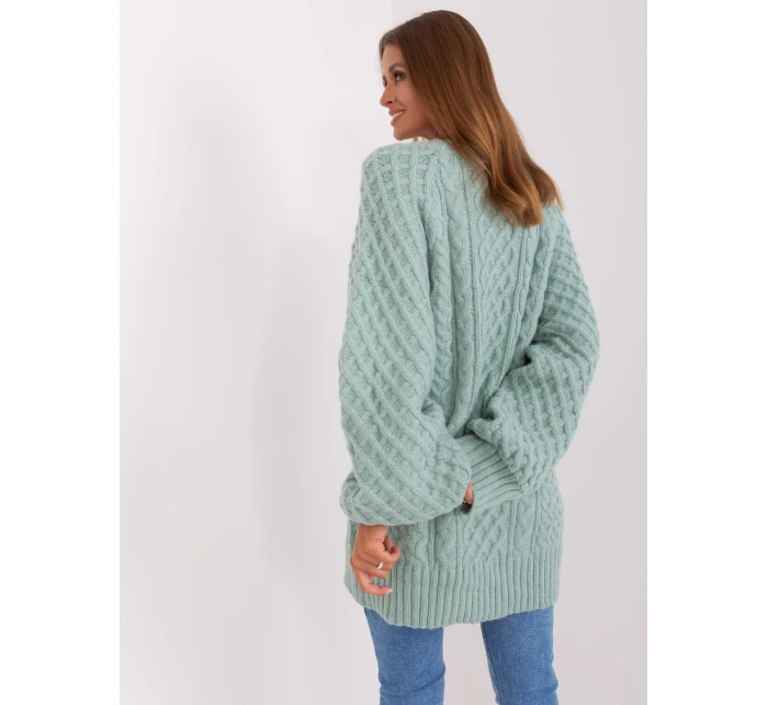 Sweter AT SW  mietowy model 18895582 - FPrice