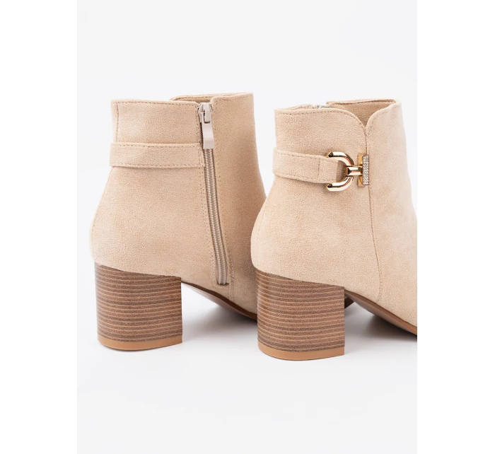 Trendy dámské kotníčkové boty Jasnobeżowy Obcas Trendy dámské kotníčkové boty Jasnobeżowy Obcas