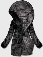 Hnědá oboustranná dámská bunda - kožíšek (b8053-101)