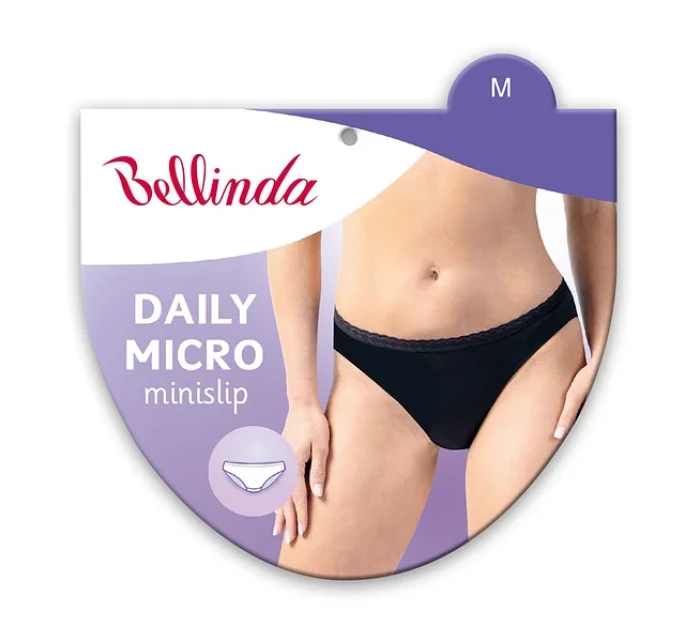 Dámské kalhotky s krajkou DAILY MICRO SLIP - BELLINDA - černá