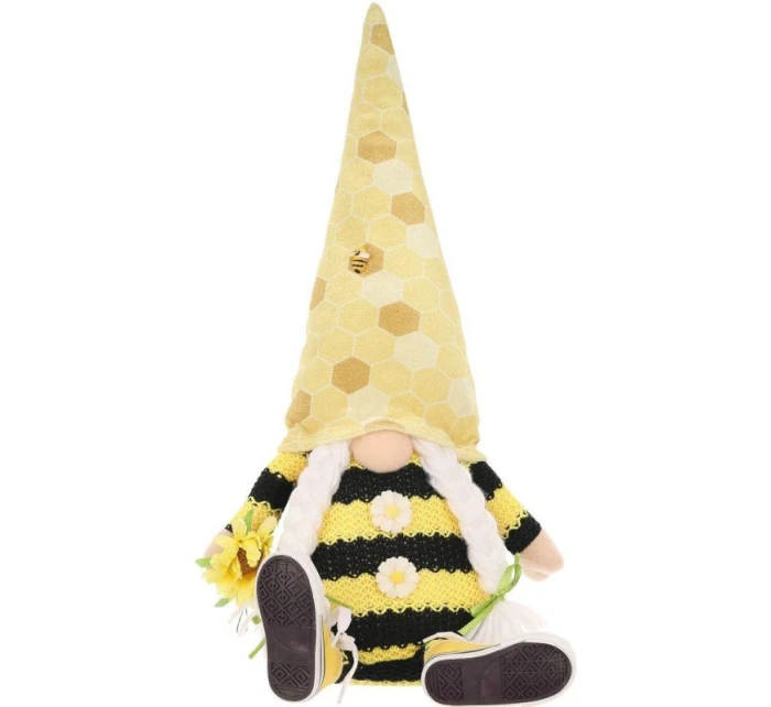 GNOM SITTING GHOST 35+6CM IN TRAMPS SPRING DECORATION dětské