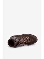 Semišové Zateplené Boty Trapery Pánské Big Star model 21669658 Hnědé - Big Star Shoes Semišové Zateplené Boty Trapery Pánské Big Star model 21669658 Hnědé - Big Star Shoes