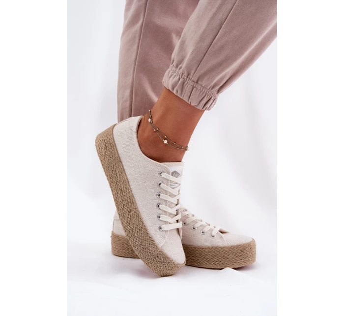 Dámské Tenisky Na Platformě S Pletením model 21693323 Světle Béžové - Lee Cooper