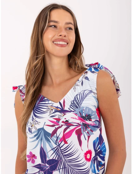 Dámský top WN TP 1482 4.67 bílý a tmavě modrý