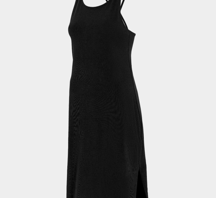 Dámské pletené šaty H4L21-SUDD013 černé - 4F