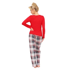 Dámské pyžamo Ho Ho long red - Donna