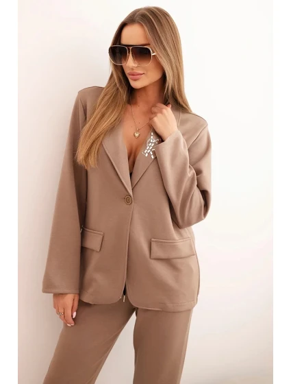 Dámský komplet s viskózou a ozdobami a elastickými kalhotami fango