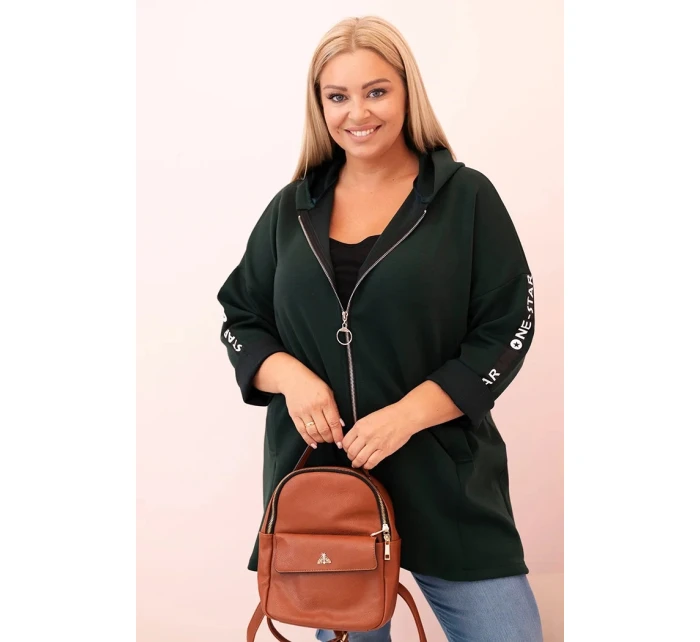 Dámská mikina s ozdobnými rukávy černá masełkowa