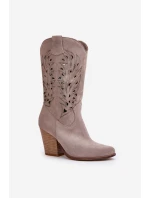 Kozačky Do  Na Podpatku Semišové Lewski model 21672676 - Boto