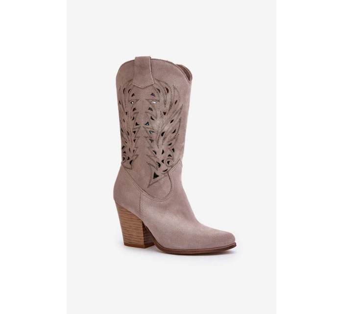 Kozačky Do  Na Podpatku Semišové Lewski model 21672676 - Boto