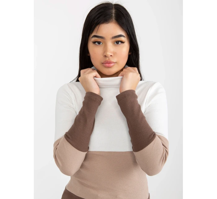 Halenka RV BZ model 17987236 bílá a hnědá - FPrice