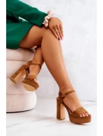 Dámské elegantní sandály Big Star - hnědé Dámské elegantní sandály Big Star - hnědé