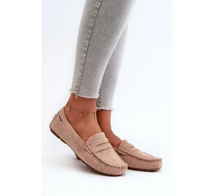 Dámské eko semišové mokasíny, světle béžová Rerteria Dámské eko semišové mokasíny, světle béžová Rerteria