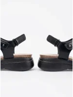 Stylové černé dámské  sandály platforma