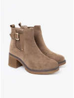 Designové hnědé kotníčkové boty dámské Obcas Designové hnědé kotníčkové boty dámské Obcas