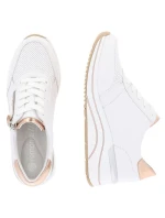 Dámské kožené tenisky na platformovém podpatku bílé Remonte Rieker D0T04-80